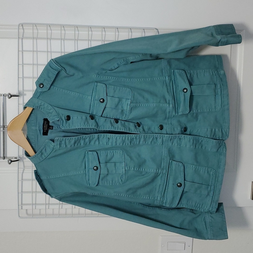 Dusty teal talbots jacket